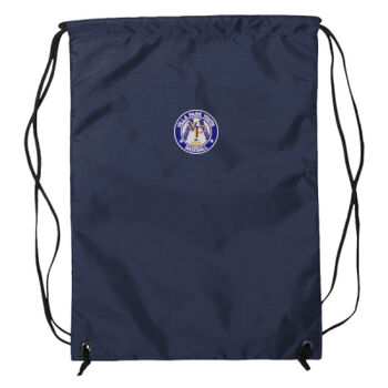 Nylon Zippered Drawstring Backpack 3 Thumbnail